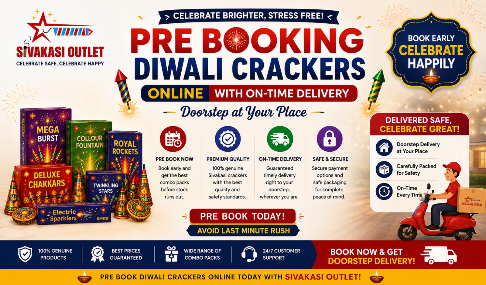 Pre-Book Diwali Crackers Online with On-Time Doorstep Delivery | Sivakasi Outlet