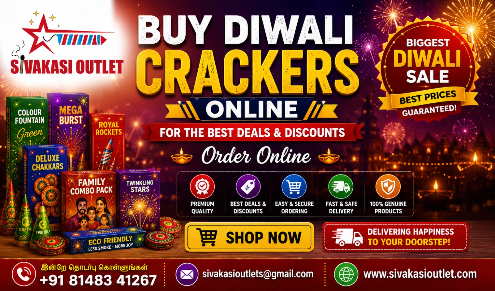 Buy Diwali Crackers Online for the Best Deals & Discounts | Sivakasi Outlet 2026