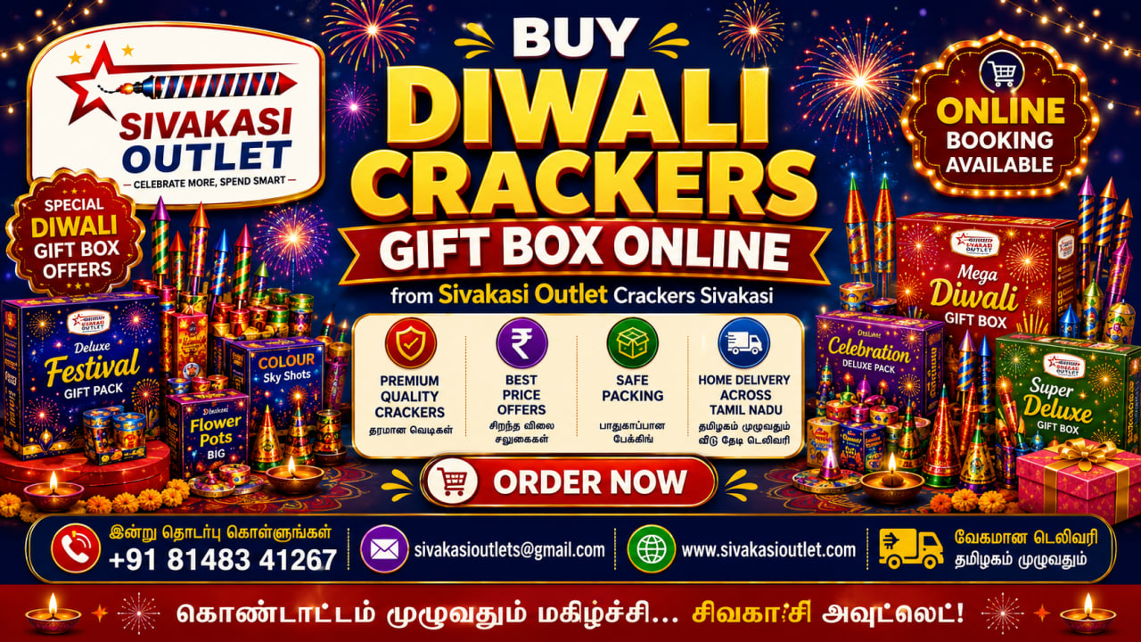 Buy Diwali Crackers Gift Box Online from sivakasioutlet Crackers Sivakasi.