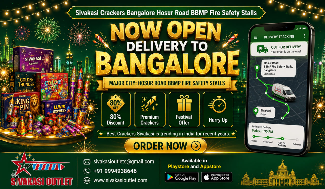 Sivakasi Crackers Bangalore Hosur Road BBMP Fire Safety Stalls ಶಿವಕಾಶಿ ಪಟಾಕಿಗಳು - ಬೆಂಗಳೂರು ಹೊಸೂರು ರಸ್ತೆ - ಬಿಬಿಎಂಪಿ (BBMP) ಅಗ್ನಿ ಸುರಕ್ಷತಾ ಮಳಿಗೆಗಳು