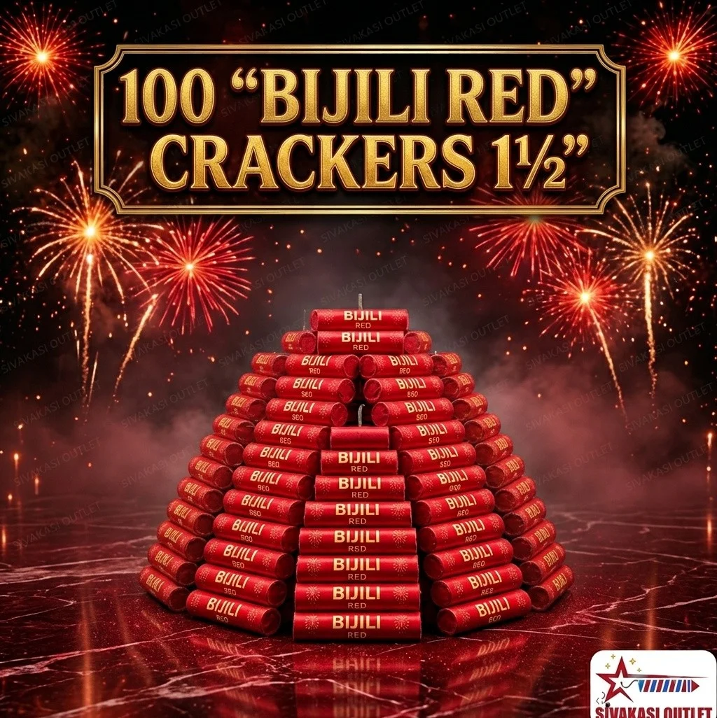 100 "Bijili Red" Crackers 1½"