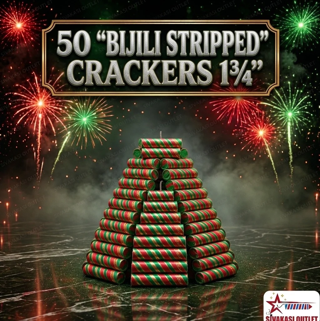 50 "Bijili Stripped" Crackers 1¾"