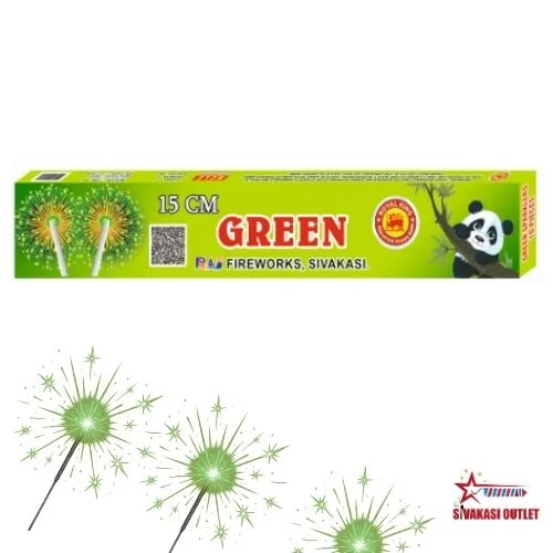 15 cm Green Sparklers